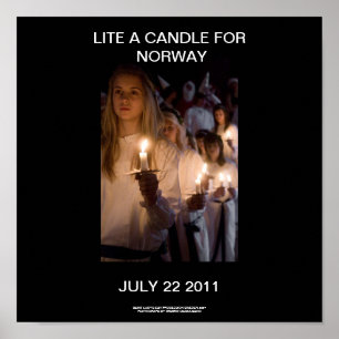 LEICHT EIN KANDLE FÜR NORWEGEN 22. JULI 2011 POSTER
