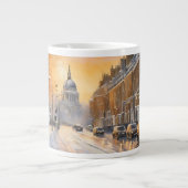 Leicht fällt die Winter-Schneekaffee-Tasse Jumbo-Tasse (Vorderseite)