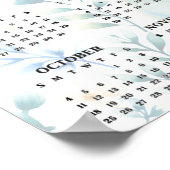 Leicht Florales Design 20256 Wandkalender Poster (Ecke)