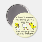 Leicht gecracktes, lustiges Sprichwort Magnet (Vorderseite/Rückseite)