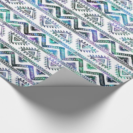 Leicht gefärbtes geometrisches Muster Geschenkpapier (Ecke)