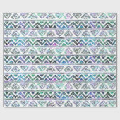 Leicht gefärbtes geometrisches Muster Geschenkpapier (Flach)