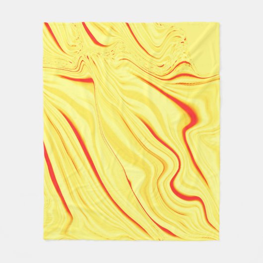 Leicht gelbe Stoffe, rötliche Kurve Fleecedecke (Vorderseite)