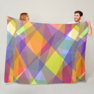 Leicht geometrisch - Fleece-Decke Fleecedecke