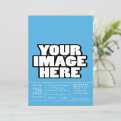 Leicht gestaltetes Party oder Ereignis für Dunkelb Einladung (Stehend Vorderseite)