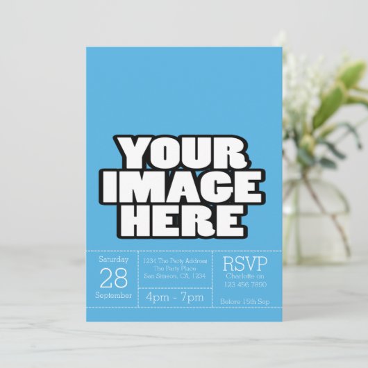 Leicht gestaltetes Party oder Ereignis für Dunkelb Einladung (Stehend Vorderseite)