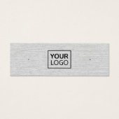 Leicht graue Leinenlogo Ohrring-Anzeigetafel (Vorderseite)