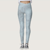 Leicht hellblaue Grunge Stift Blotches Leggings (Vorderseite)