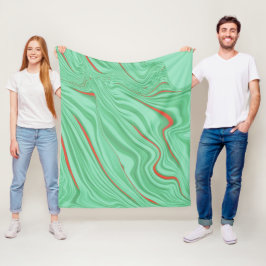 Leicht, hellgrüne Töne, Korallengewölbe Fleecedecke