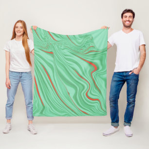 Leicht, hellgrüne Töne, Korallengewölbe Fleecedecke