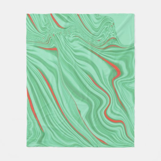 Leicht, hellgrüne Töne, Korallengewölbe Fleecedecke (Vorderseite)