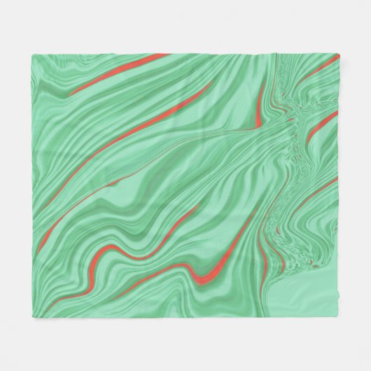 Leicht, hellgrüne Töne, Korallengewölbe Fleecedecke (Vorderseite (Horizontal))