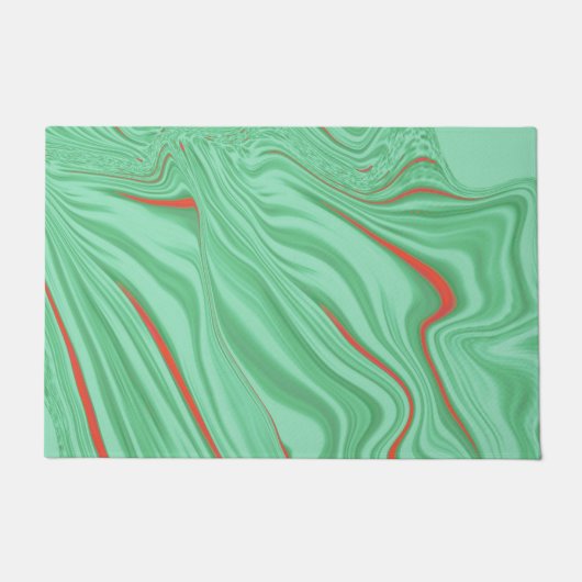 Leicht, hellgrüne Töne, Korallengewölbe Fußmatte (Vorderseite)