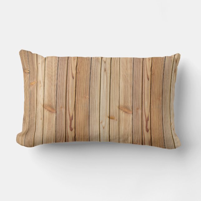 Leicht Holzpaneelen Textur Lumbar Kissen (Vorderseite)
