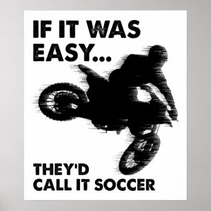 Leicht ist Fußball Lustiger Poster