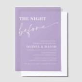 Leicht Lila die Nacht vor dem Probe Pergament Einladungen (Versetzt)