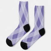 Leicht Lila Lilac Preppy Raute Muster Socken (Linkes Detail)