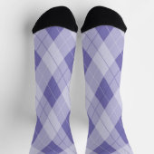 Leicht Lila Lilac Preppy Raute Muster Socken (Oben)