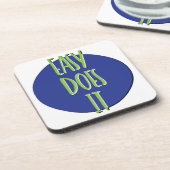 Leicht macht es Erholung Slogan Getränkeuntersetzer (Linke Seite)