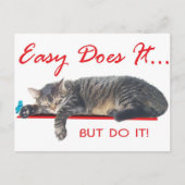 leicht macht es Om Slogan Postkarte (Vorderseite)