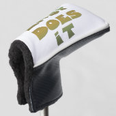 Leicht macht es Slogan Green Gold Golf Headcover (3/4 Vorderseite)