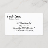 Leicht Mattiertes California Poppy-Foto Visitenkarte (Rückseite)