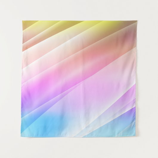 Leicht Mehrfarbig, Regenbogenhülle mit langen Lini Wandteppich (Vorderseite)