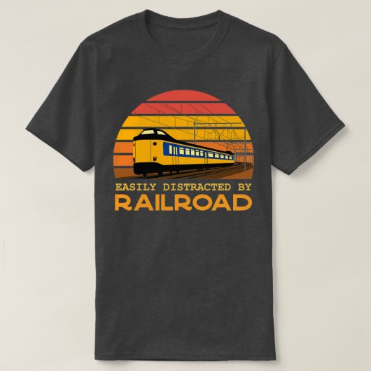 Leicht mit der Eisenbahn abgelenkt T-Shirt (Design vorne)