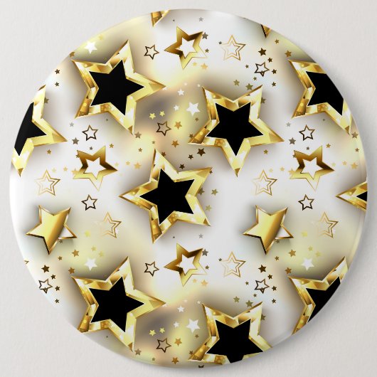Leicht nahtlos mit goldenen Sternen Button (Vorderseite)
