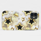 Leicht nahtlos mit goldenen Sternen Case-Mate iPhone Hülle (Rückseite (Horizontal))