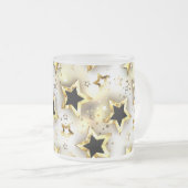 Leicht nahtlos mit goldenen Sternen Mattglastasse (VorderseiteRechts)