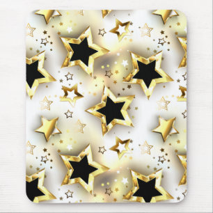 Leicht nahtlos mit goldenen Sternen Mousepad