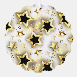 Leicht nahtlos mit goldenen Sternen Ornament Karte