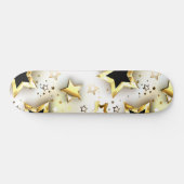 Leicht nahtlos mit goldenen Sternen Skateboard (Horizontal)