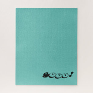 Leicht oder Ihr Text Solid Blue harte Schwierigkei Puzzle