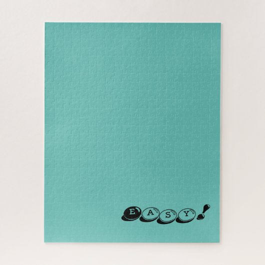 Leicht oder Ihr Text Solid Blue harte Schwierigkei Puzzle (Vertikal)