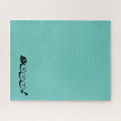 Leicht oder Ihr Text Solid Blue harte Schwierigkei Puzzle (Horizontal)