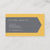 Leicht orange und grau Moderne Beruflich Visitenkarte (Rückseite)