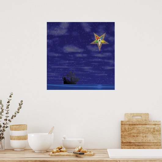 Leicht-östlicher Star Poster (Küche)