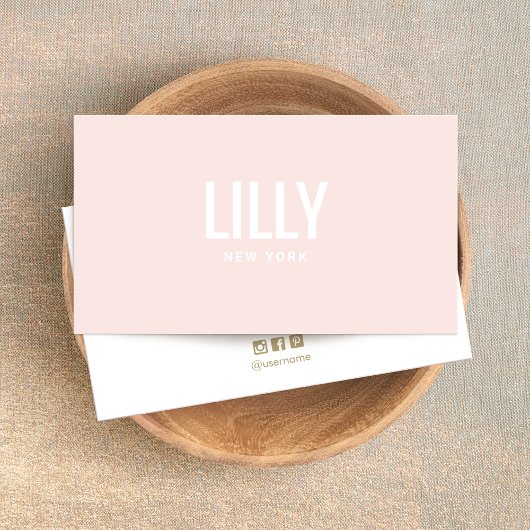 Leicht rosa Einfach Beruflich Visitenkarte