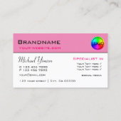 Leicht rosa, einfach, mit Beruflichem Logo Visitenkarte (Rückseite)