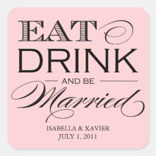 Leicht rosa essen, trinken Aufkleber