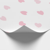 Leicht rosa Herz Texturierte Wrapping Paper Geschenkpapier (Ecke)