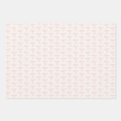 Leicht rosa Kariert Bow Elegante Girl Baby Dusche Geschenkpapier Set (Vorderseite 2)