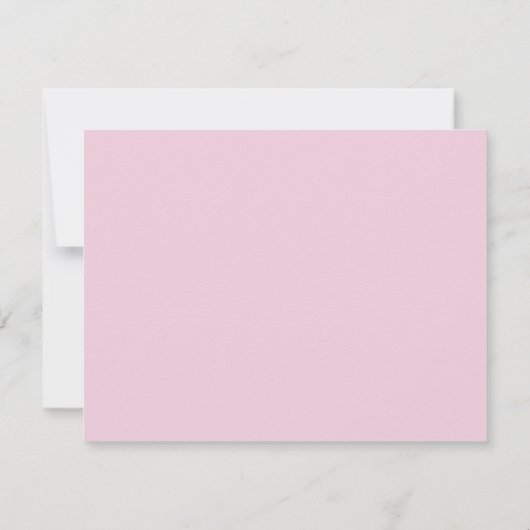 Leicht rosa Monogramm Mitteilungskarte (Rückseite)