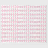 Leicht rosa und weiße Harlequin Geschenkpapier (Flach)