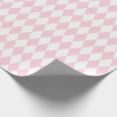 Leicht rosa und weiße Harlequin Geschenkpapier (Ecke)