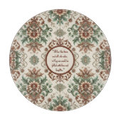 Leicht rustikal Traditionell anpassbar rund Schneidebrett (Vorderseite)