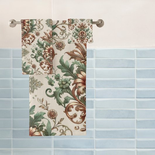 Leicht rustikale Tradition Badhandtuch Set