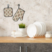 Leicht rustikale Tradition Ofenhandschuh & Topflappen-Set